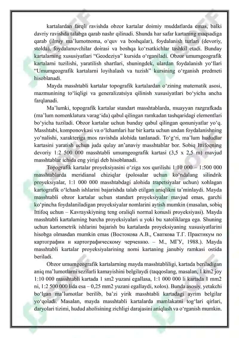 Umumgeografik va mavzuli kartalar elementlarni o'rganish 5