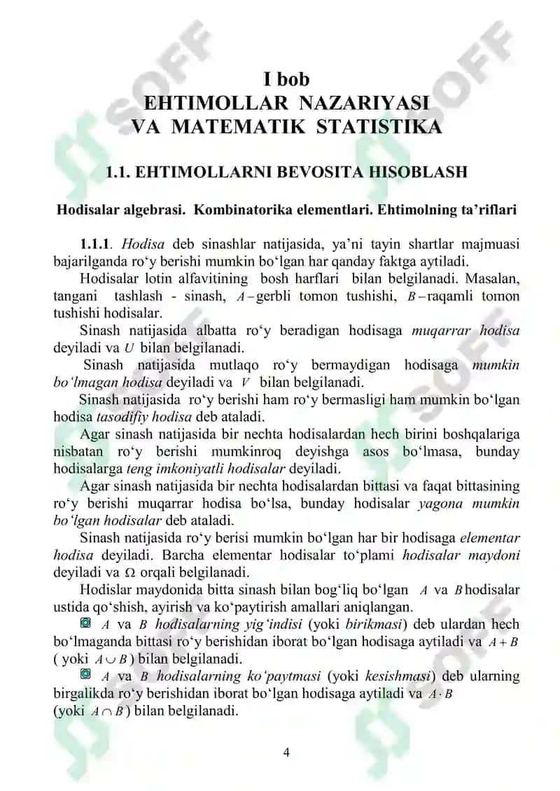 Oliy Matematika Masalalar To'plami 5