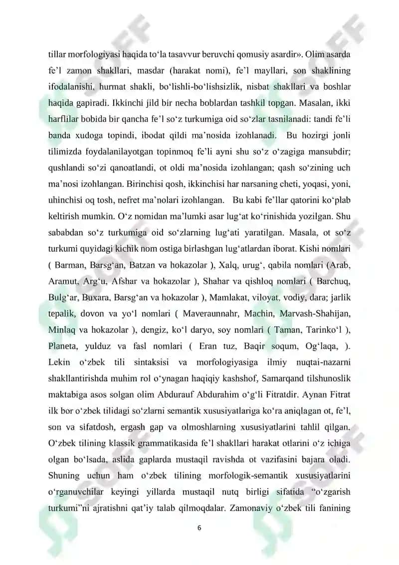O‘ZBEK TILI MORFOLOGIK LUG‘ATINING LINGVISTIK TA‘MINOTINI YARATISH 6