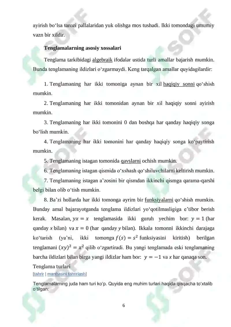 Tenglamalar ustida ishlashni o‘rgatishda zamonaviy o‘qitish metodikalaridan foydalanish 6