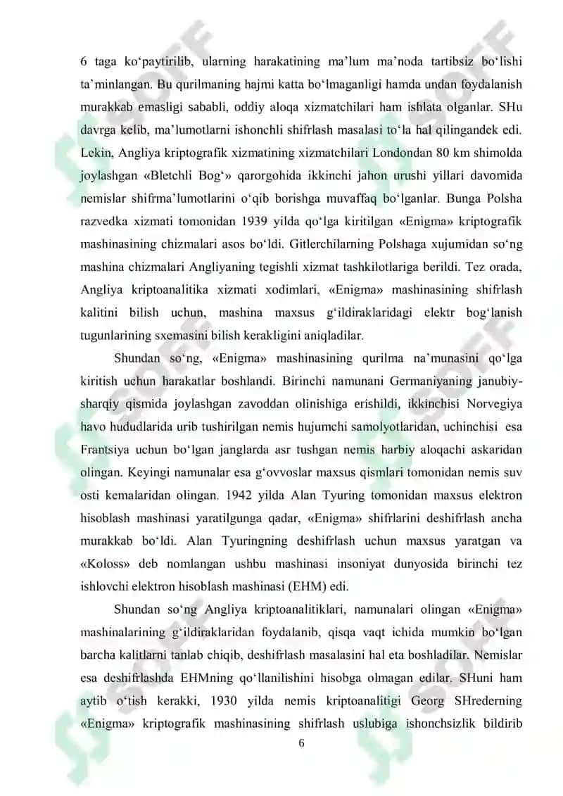 Klassik simmetrik kriptotizimlar va ularning tahlili 6
