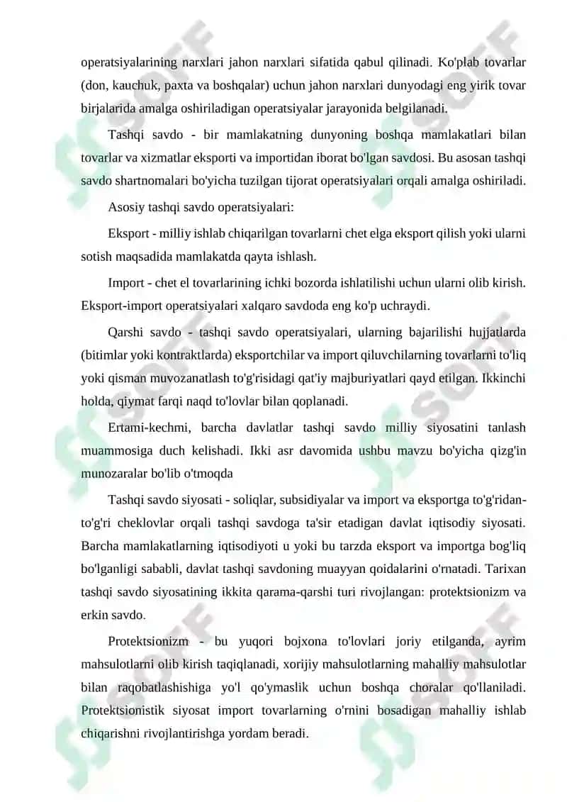 Xalqaro savdo 6