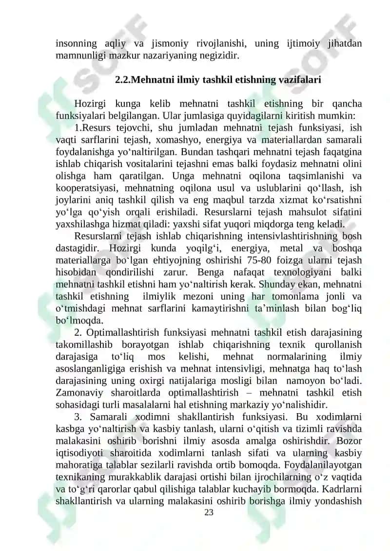 BOB. MEHNATNI ILMIY TASHKIL ETISHNING XUSUSIYATLARI 6