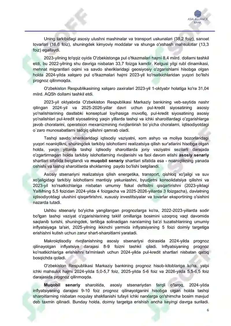 Biznes reja 2026 uchun 6