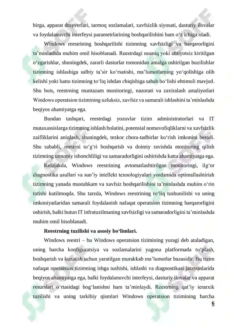 Windows operatsion tizimlarning reestrini zaxiralash va tiklash 6