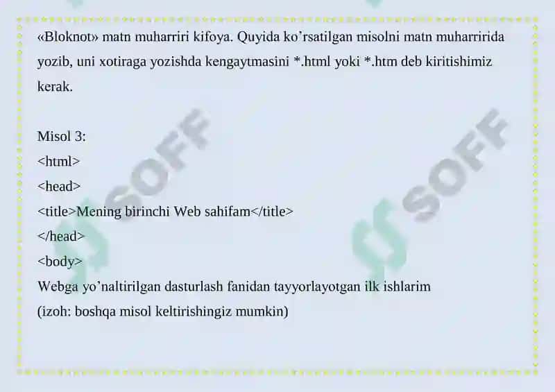 HTML DASTIRIDA “MEN SHIFOKORMAN” PORTFOLIOSINI YARATISH 6