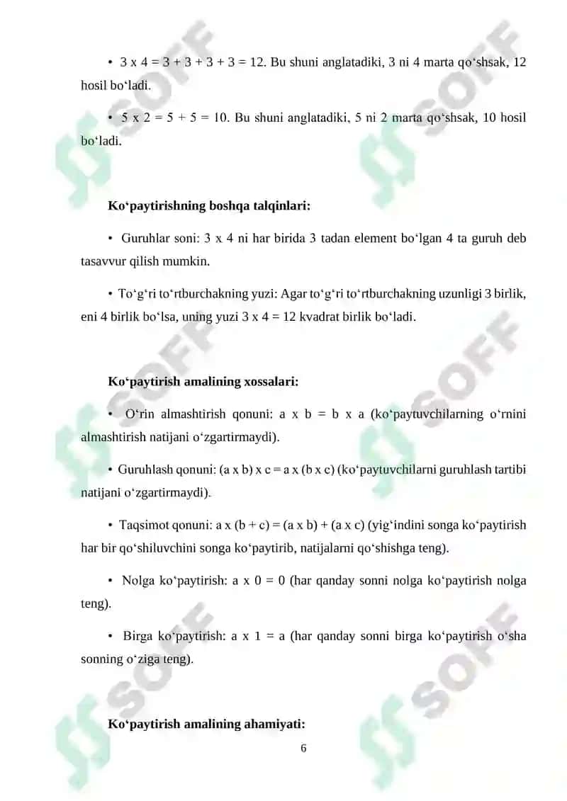 BIR XONALI SONLARNI BIRGA KO‘PAYTIRISHNI O‘RGATISH METODIKASI 6