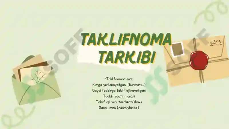E'lon,taklifnoma,telegramma,telefonogramma,hisobot 6