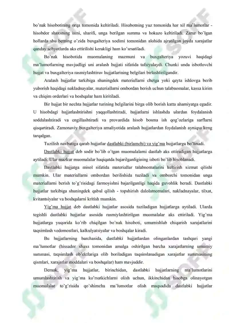 Hujjatlashtirish va inventarizatsiya 6