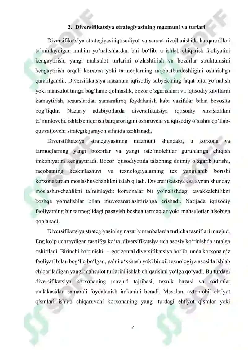 Sanoatni modernizatsiya qilish va diversifikatsiya strategiyasi 6