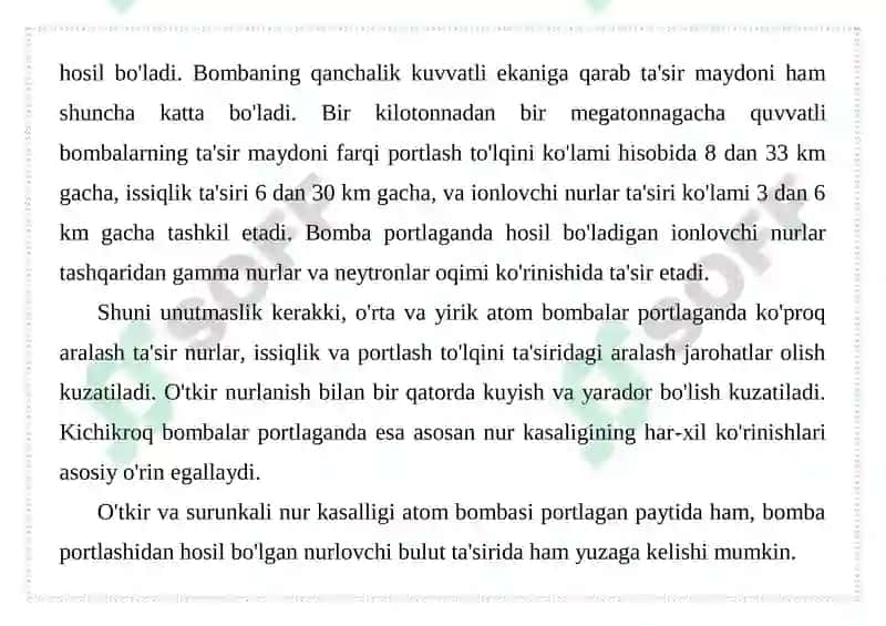 KOMBINIRLANGAN RADIATSION ZARARLANISH 6