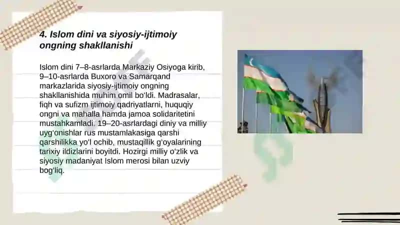 Oʻzbekiston mustaqillik gʻoyalarining tarixiy asoslari 6
