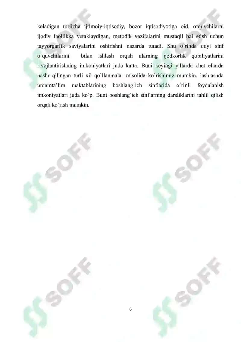 Matematika o’qitish metodikasi 6