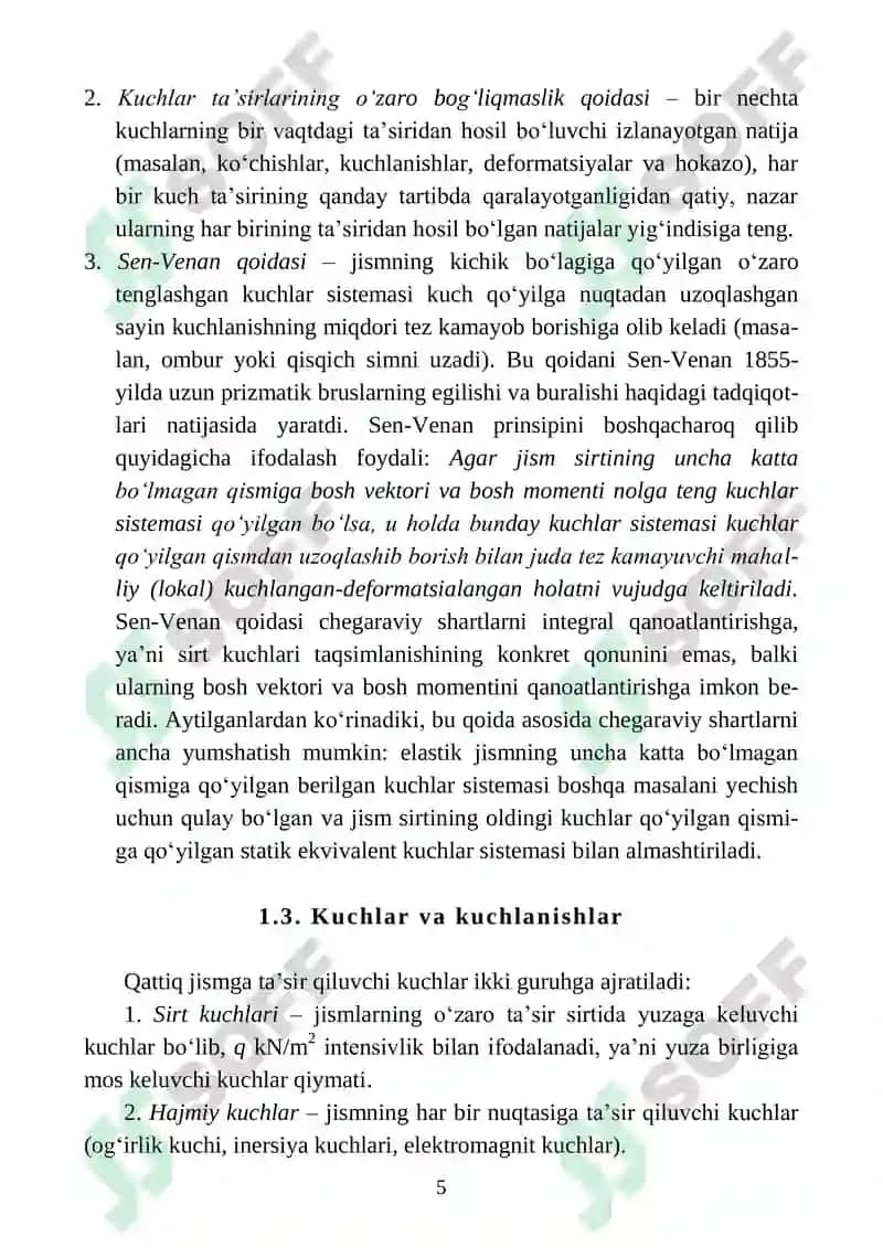 Elastiklik nazariyasi fanidan mustaqil ishlar topshiriqlari va ularni bajarishga oid uslubiy ko‘rsatmalar 6