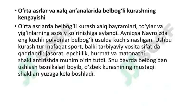 Belbog’li kurash 6