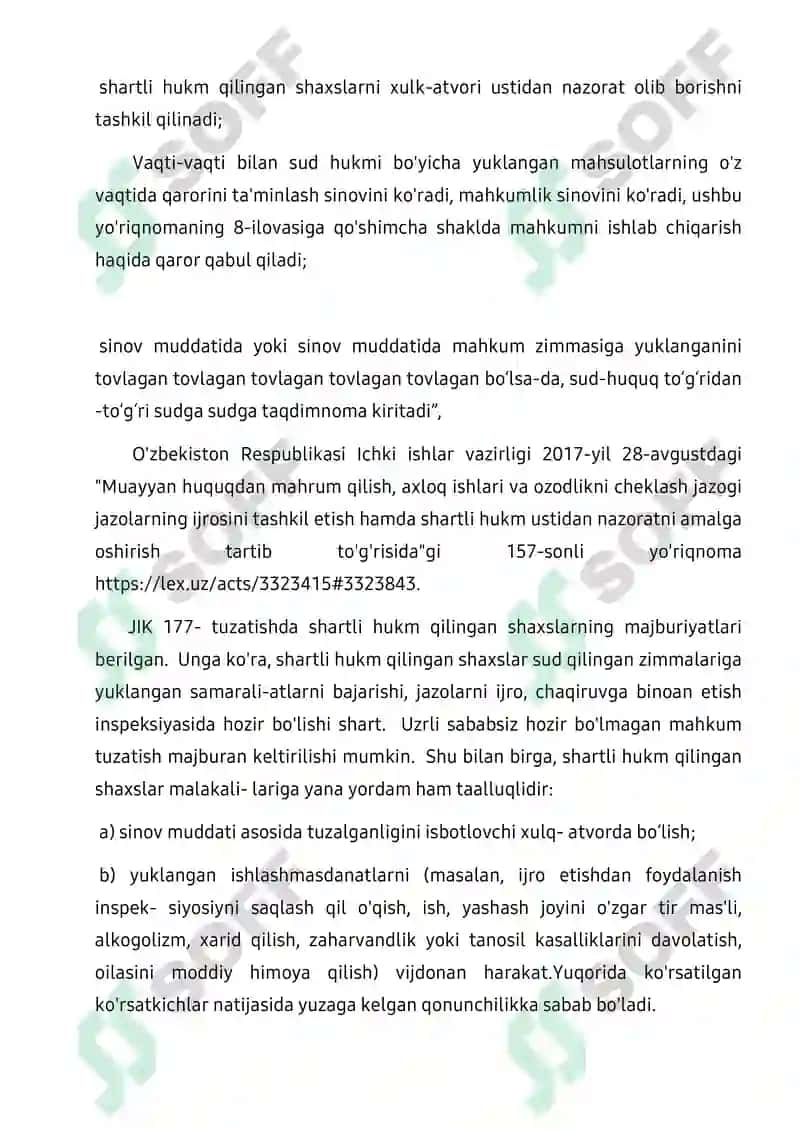 Boshqa jinoyat-huquqiy ta’sir choralarini ijro etish 6