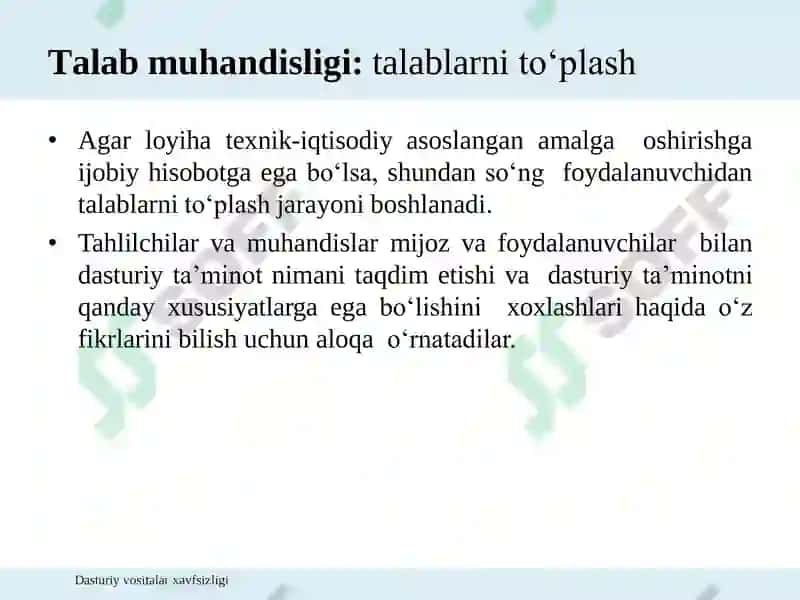 Dasturiy vositalar xavfsizligi 6