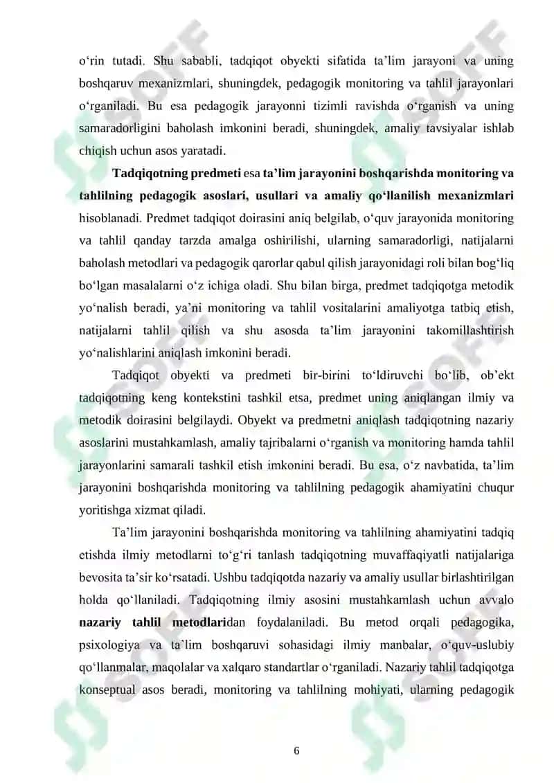 Ta'lim jarayonini boshqarishda monitoring va tahlilning ahamiyati 6
