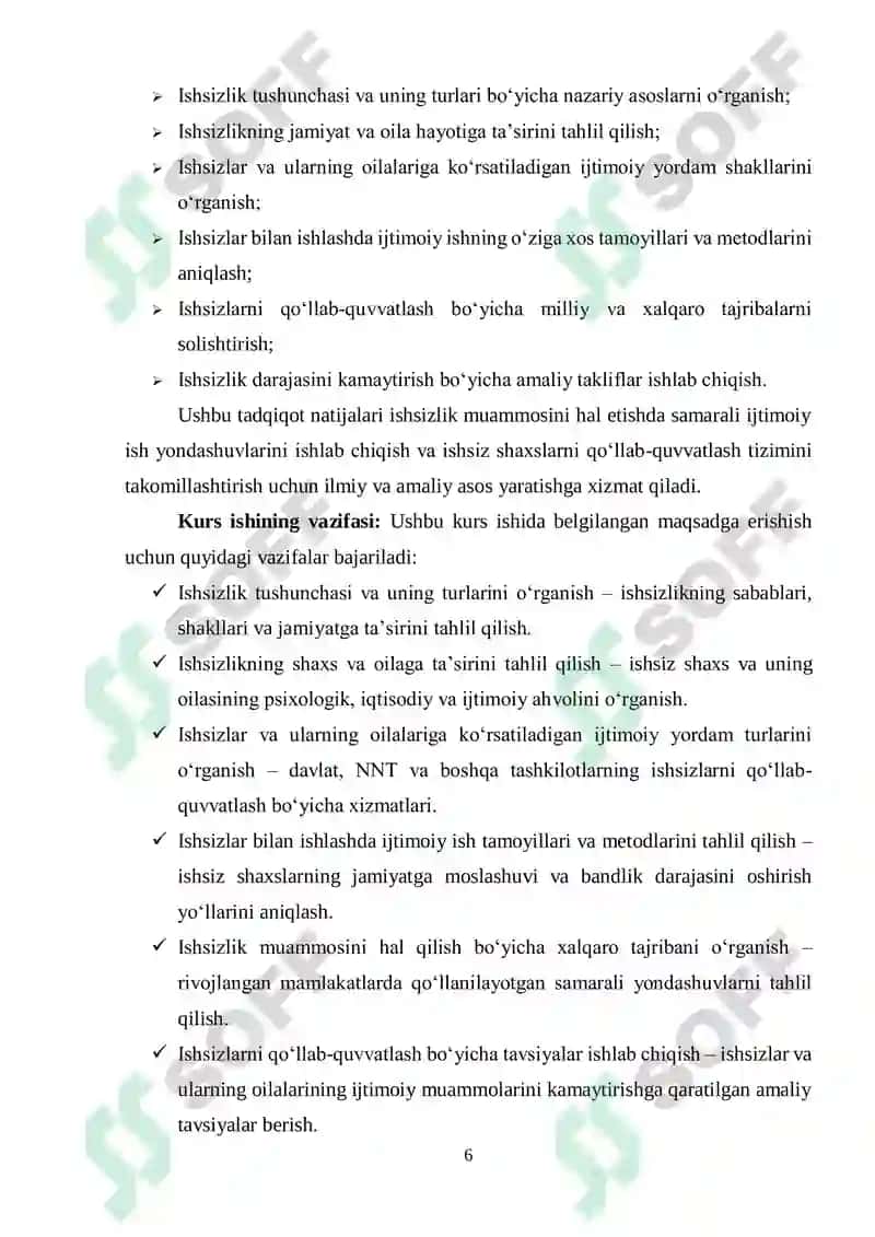 "Ishsizlar va ular oilalar bilan ijtimoiy ishning alohida jihatlari" 6