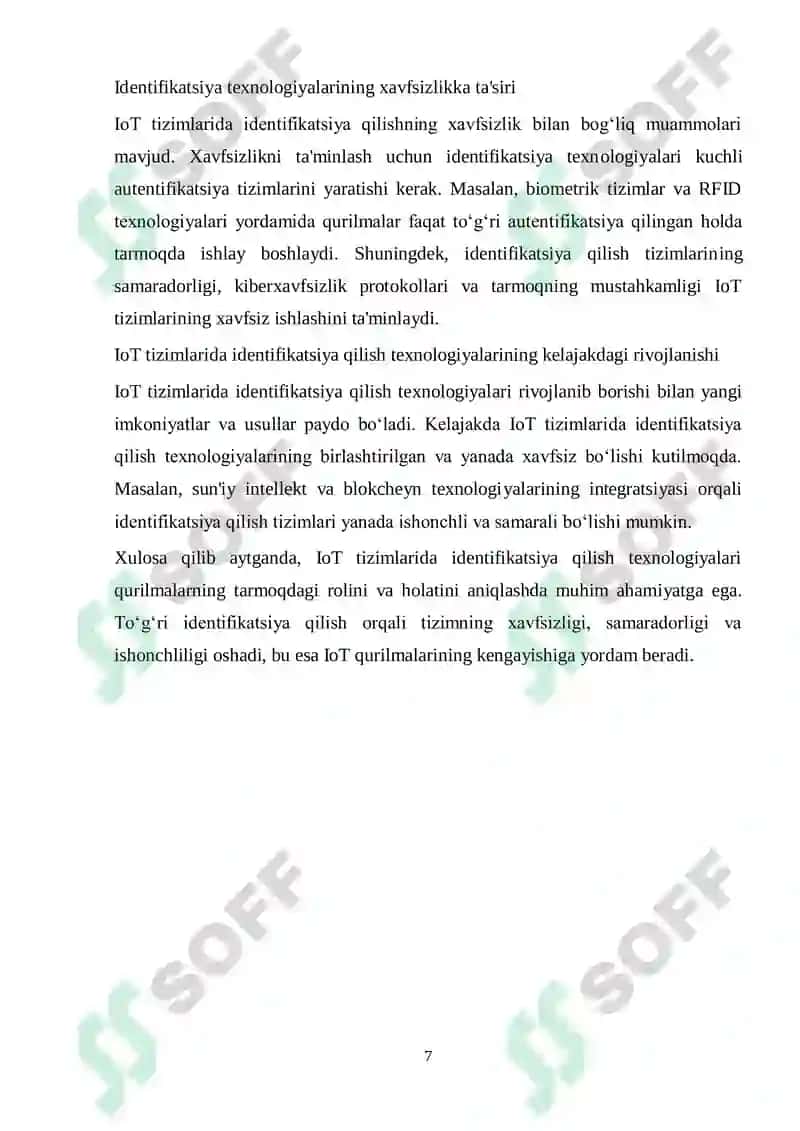 IoT qurilmalari va tarmoqlarida identifikatsiya qilish texnologiyalari 7
