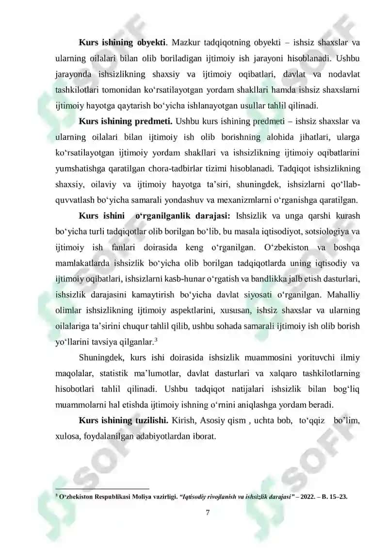 "Ishsizlar va ular oilalar bilan ijtimoiy ishning alohida jihatlari" 7