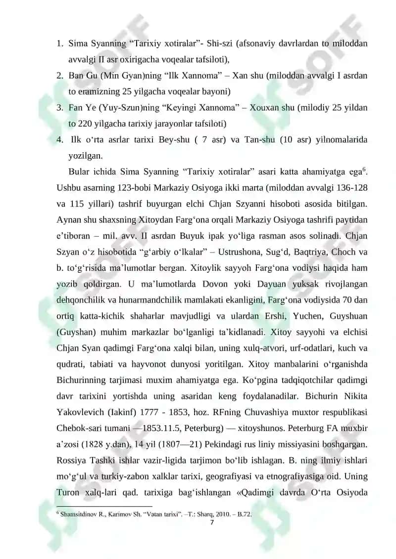 Qadimgi davlatlarning Xitoy bilan munosabatlari. Davan davlati 7