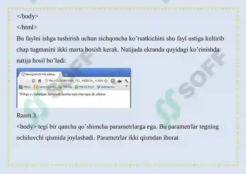 HTML DASTIRIDA “MEN SHIFOKORMAN” PORTFOLIOSINI YARATISH 7