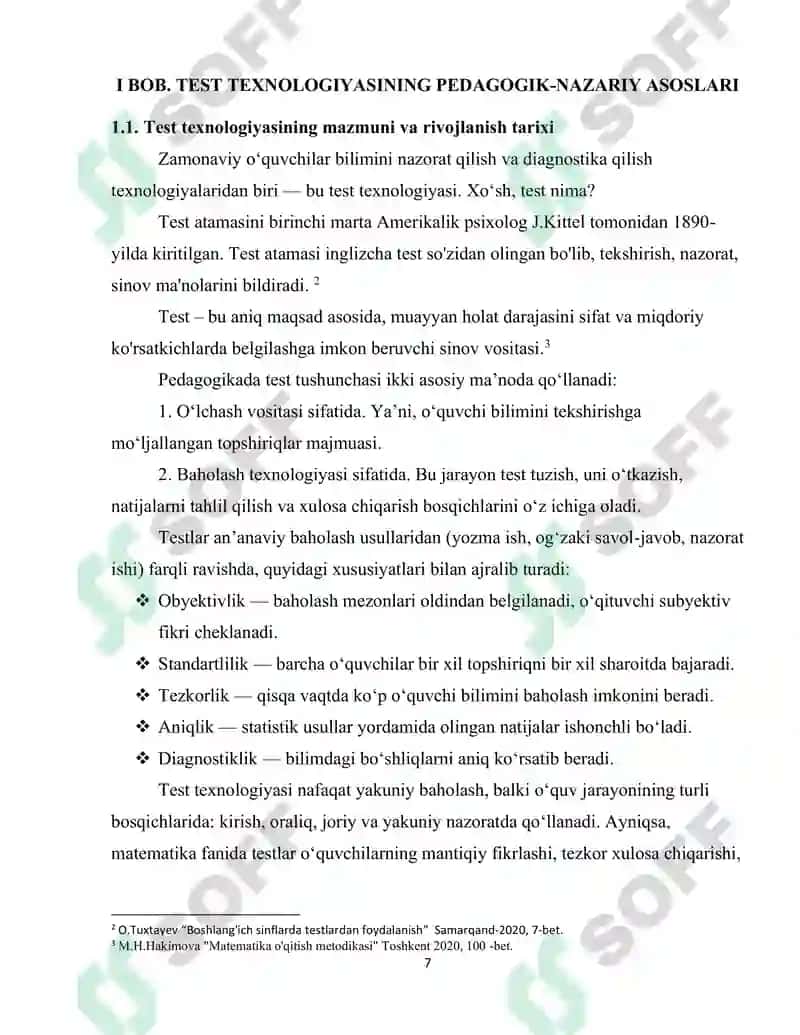 Matematika Darslarida Test Texnologiyasini Qo'llash Va Ularning Afzalliklari 7