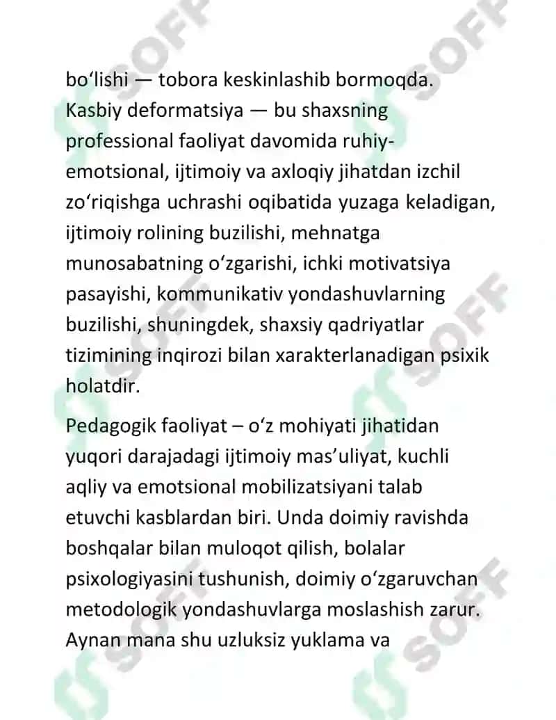 Pedagoglarning kasbiy deformatsiyalarini oldini olish va korreksiyalash yoʻllari 7