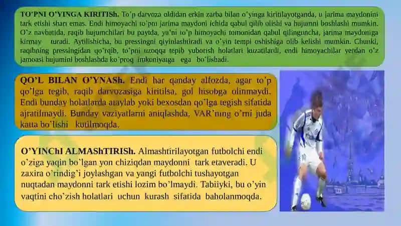 Sport o‘yinlarini (futbol, regbi) o‘qitishning nazariy, uslubiy va tashkiliy asoslari 7