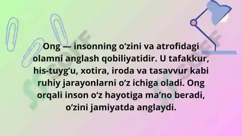 Ong va bilish falsafasi 7