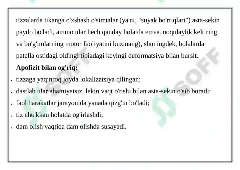 Suyakning Osteoxondropatiyasi 7
