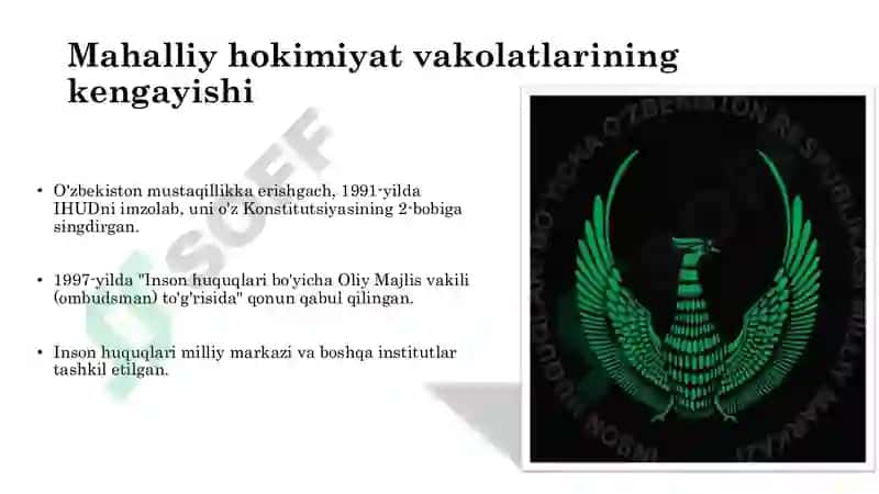 Mustaqillik yillarida davlat boshqaruvi tizimida amalga oshirilgan islohitlar 7
