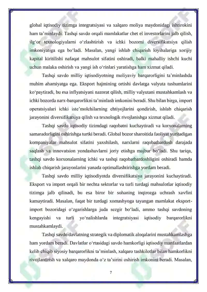 Tashqi savdoni bank moliyalashtiruvi usullarini takomillashtirish 7