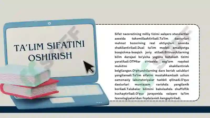 O'zbekiston Respublikasi oliy ta'lim tizimini
2030-yilgacha rivojlantirish konsepsiyasi 7