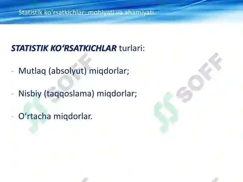 Statistika fanidan amaliy mashg'ulotlar 7