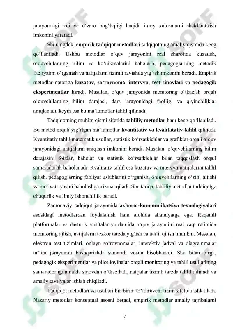 Ta'lim jarayonini boshqarishda monitoring va tahlilning ahamiyati 7