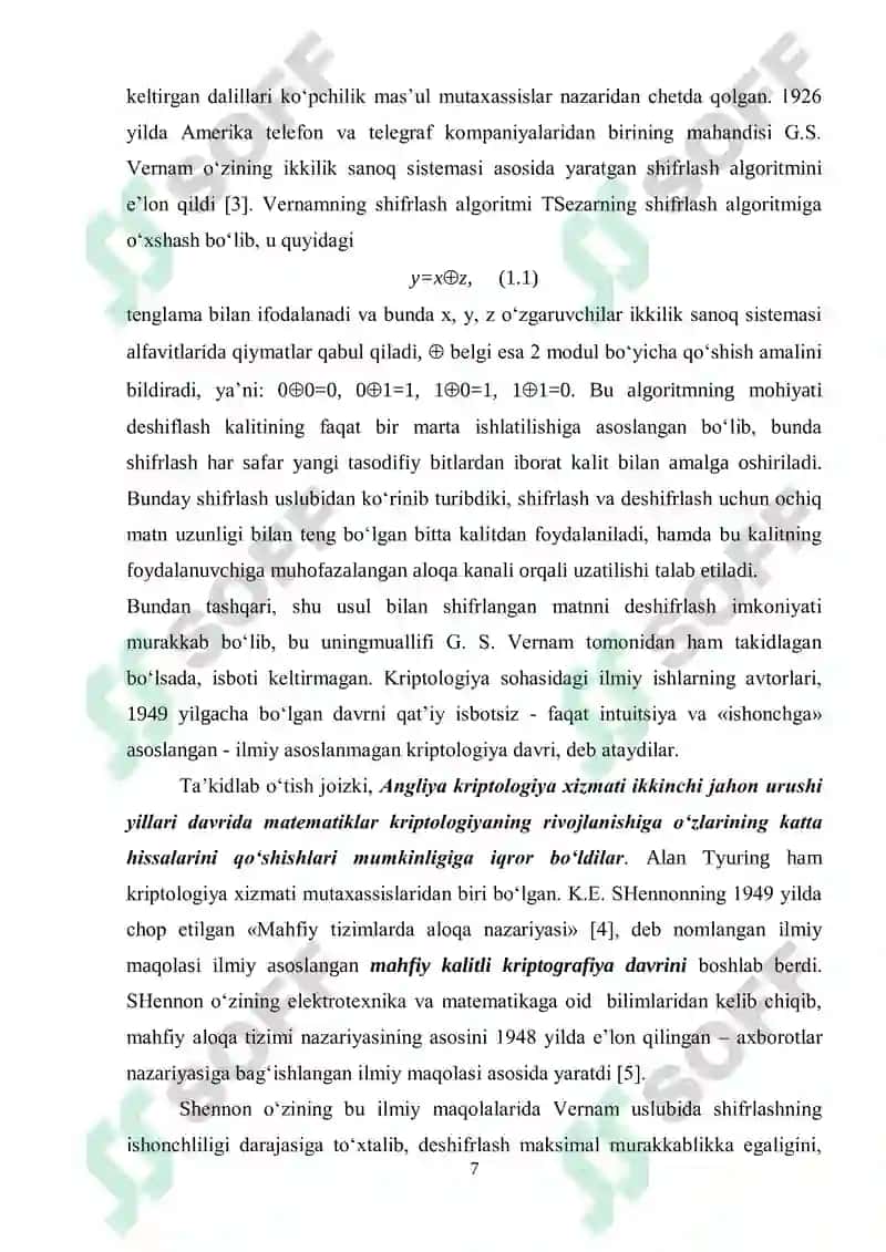 Klassik simmetrik kriptotizimlar va ularning tahlili 7