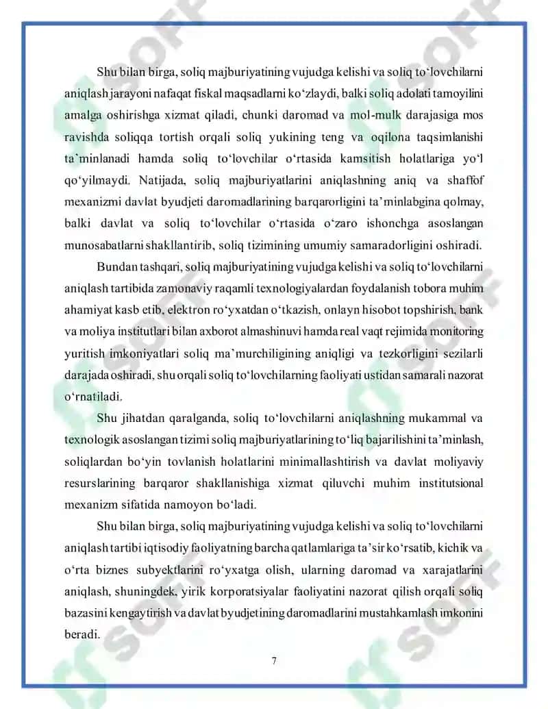 Soliqlarni undirish mexanizmi 7