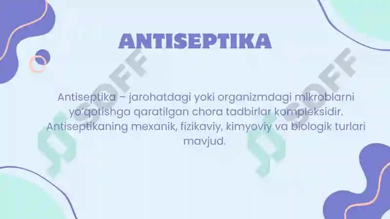 Stomatologiyada aseptika va aseptika qoidalari 7