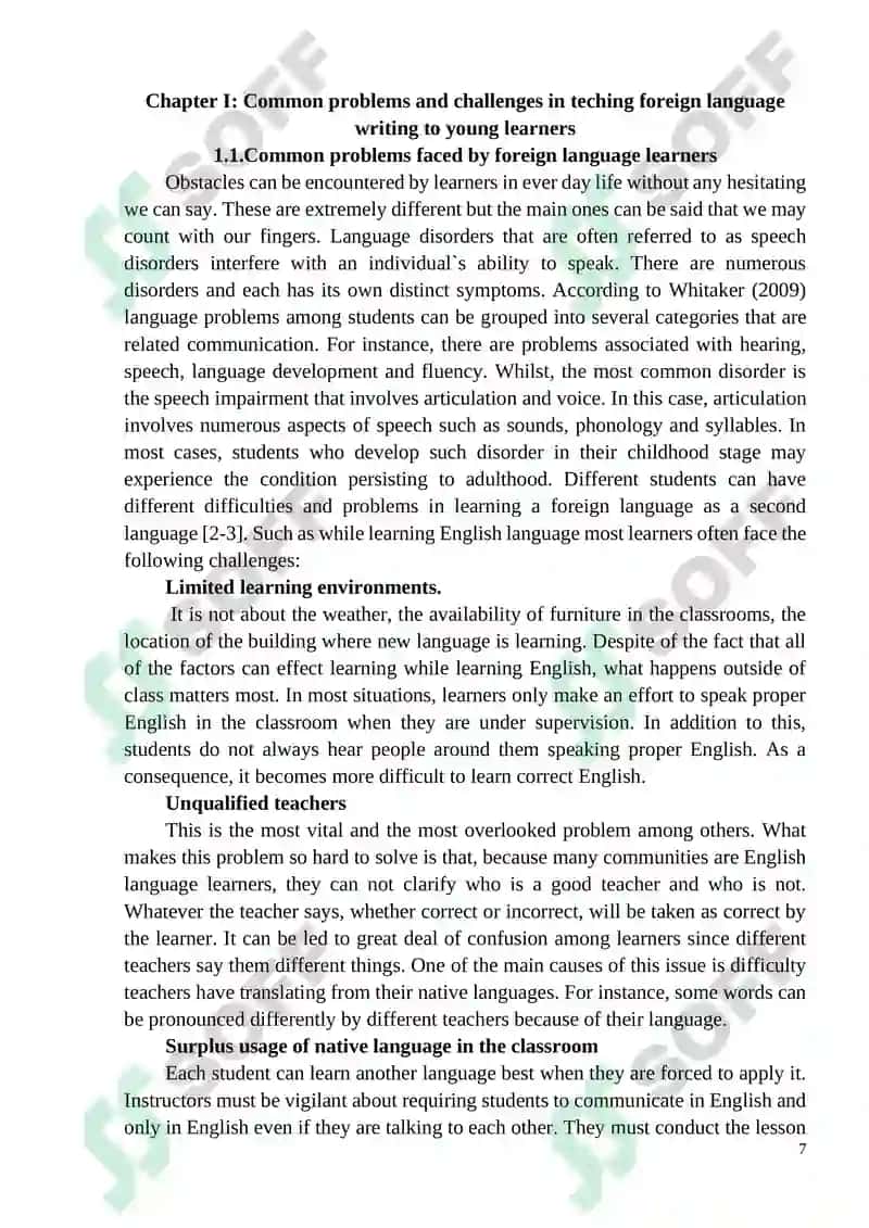 Addressing the Challenges of Teaching Foreign Language Writing to Young Learners 7
