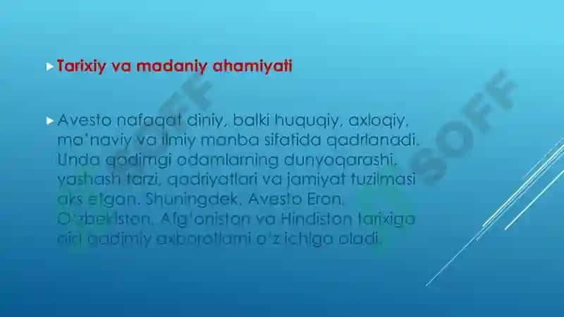 ENG QADIMGI YOZMA YODGORLIKLARDA TA’LIM TARBIYA MASALALARI (AVESTO) 7