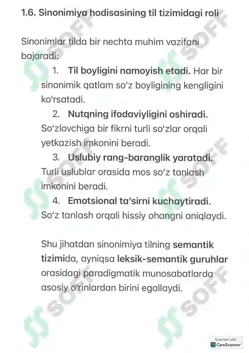 Sinonimiya Hodisasi 8
