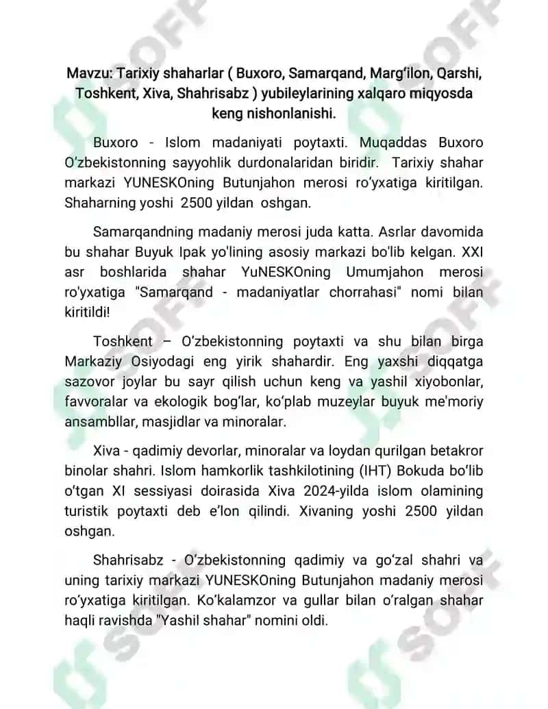 XX asrning 80-yillari soʻngida Oʻzbekistonda siyosiy, iqtisodiy va ijtimoiy muammolar 8