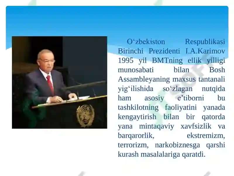 O‘zbekiston Respublikasi Tashqi Siyosati 8