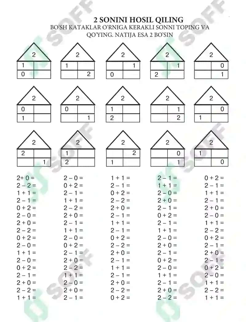 1-sinf Matematika darsdan tashqari mashg'ulotlar uchun 8