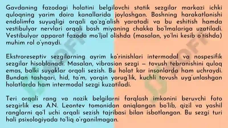 Sezgi Haqida Umumiy tushuncha 8