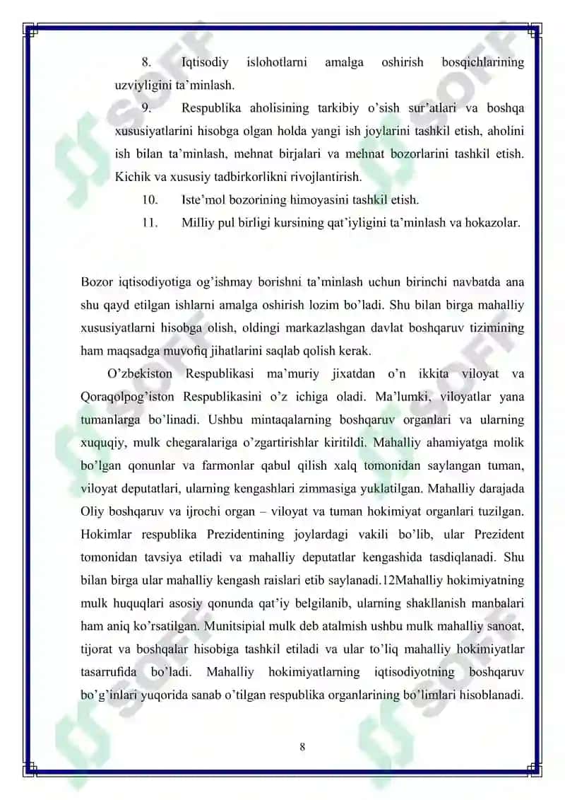 Milliy iqtisodiyot va uning makroiqtisodiy ko'rsatkichlari 8