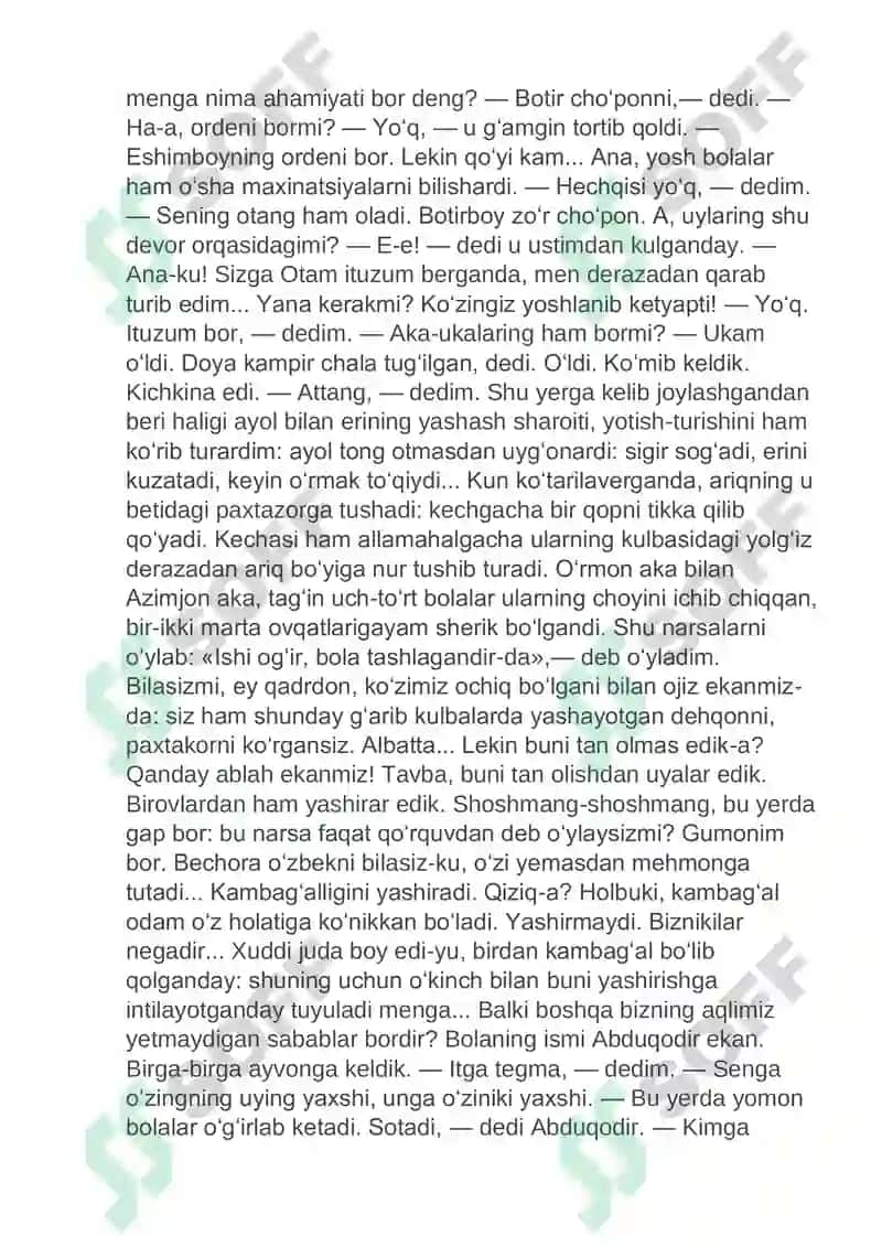 Shukur Xolmirzayev - O'zbeklar (hikoya) 8