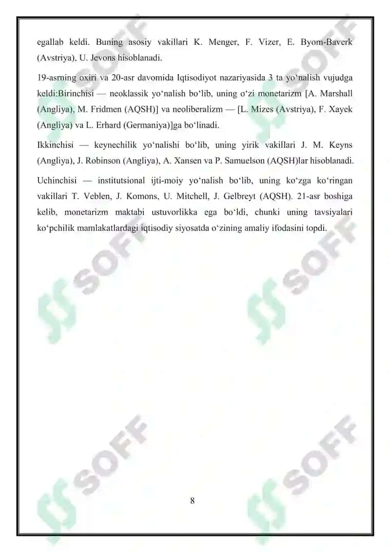 Iqtisodiy qonunlar va kategoriyalar 8